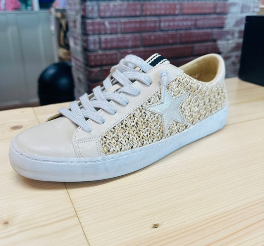 Natural Woven star sneakers