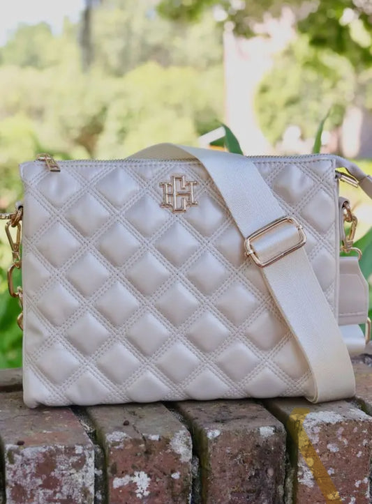 Pearl Quilted Crossbody Pocketbook