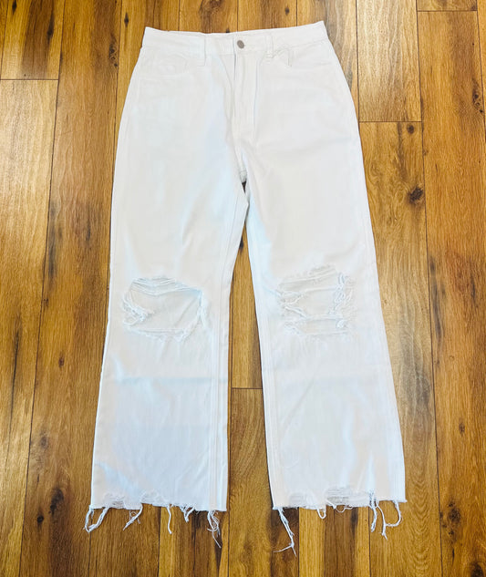 White 90's Vintage Cropped Vervet