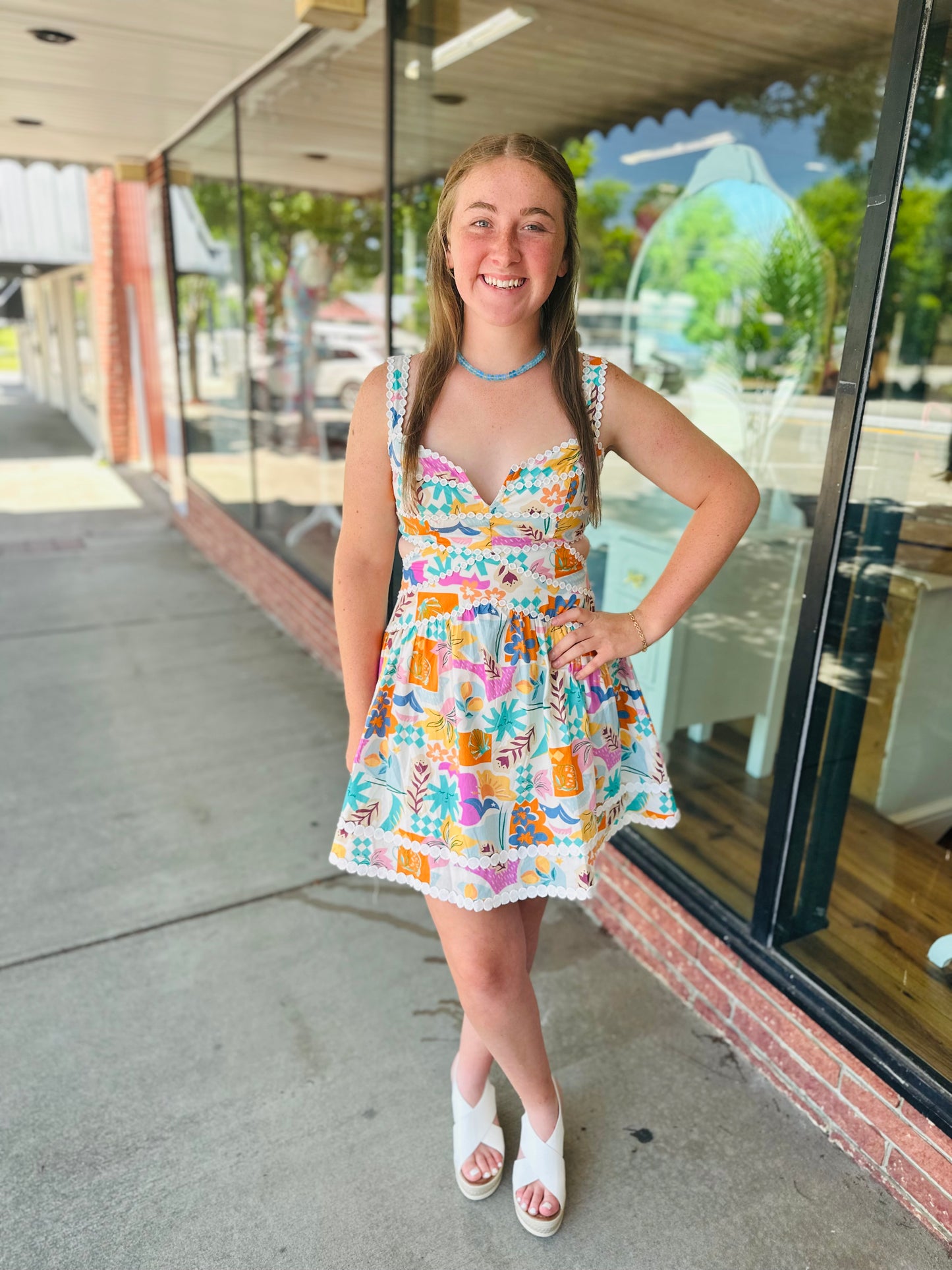 Pink Multi Mini Dress