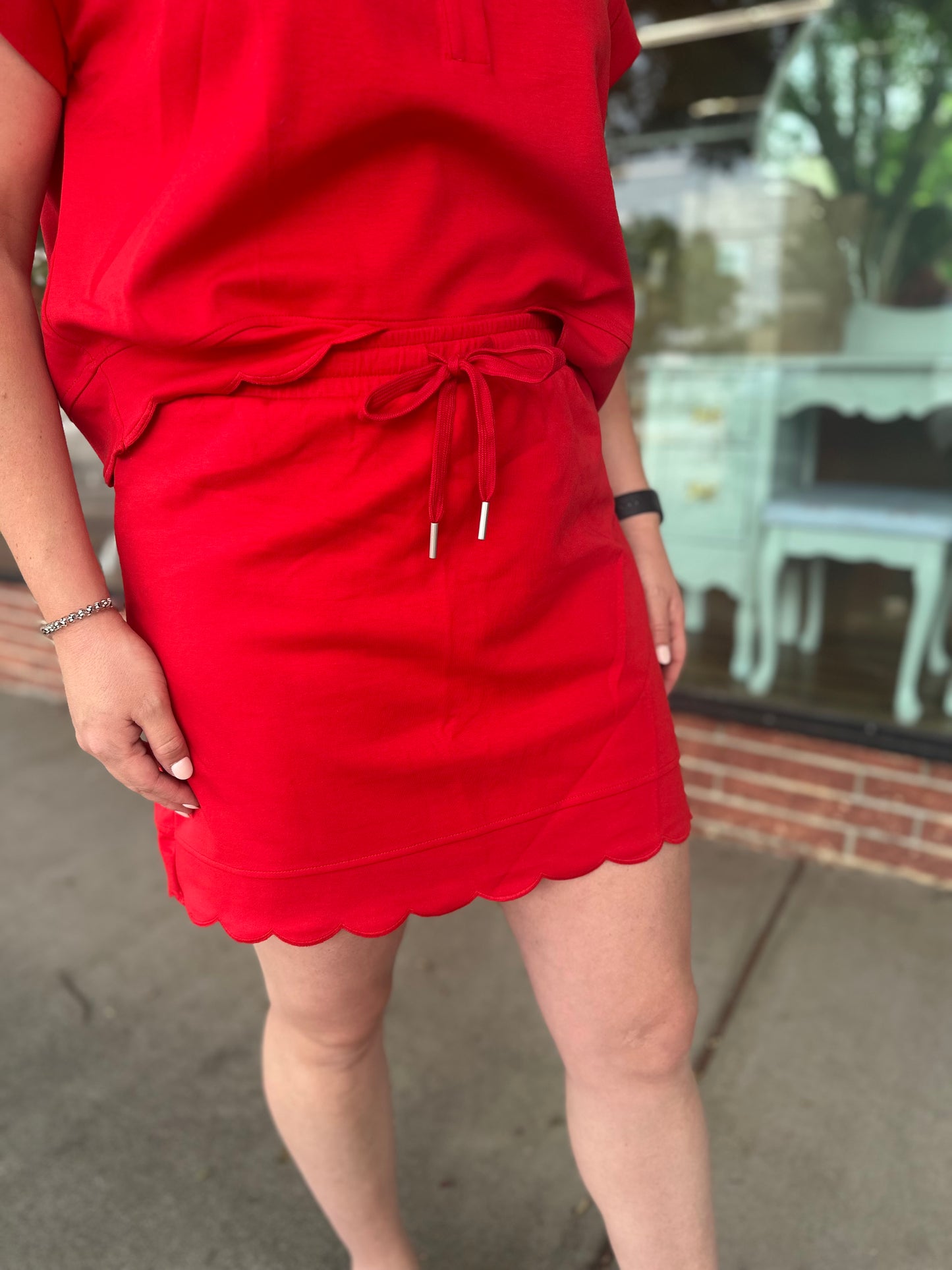 Red Skort -Set