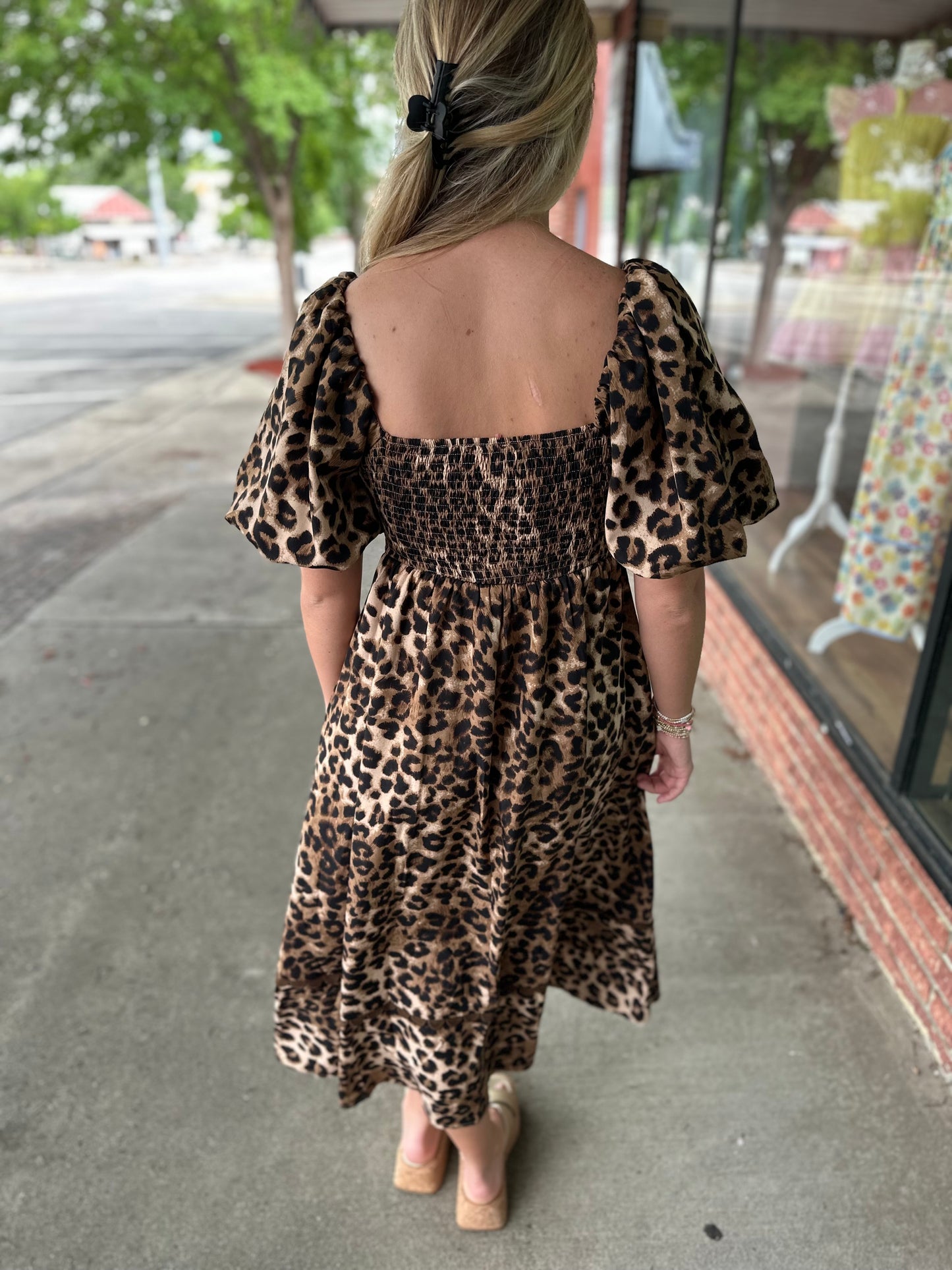 Animal Print Fringe Dress