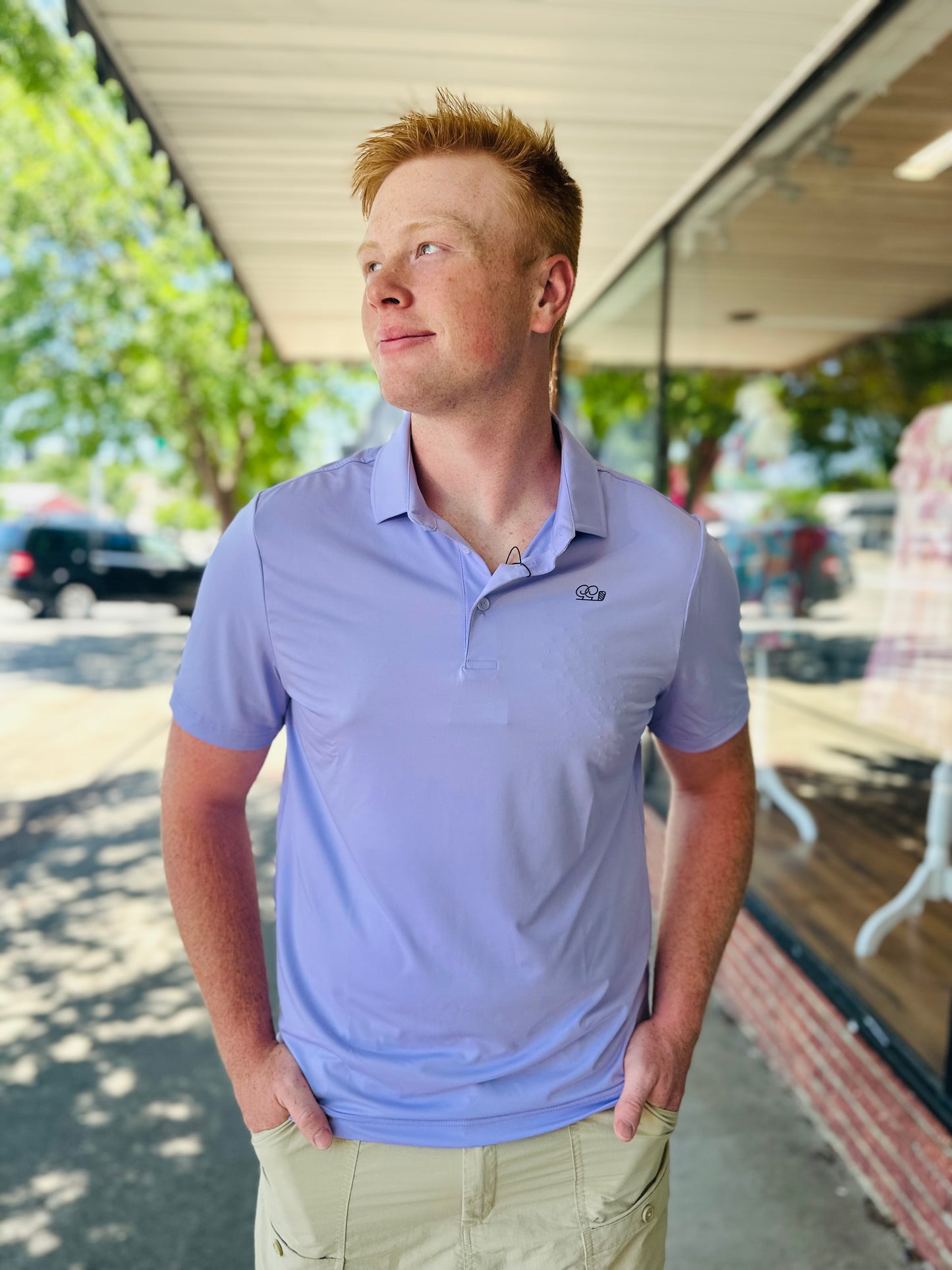 Purple Match Polo