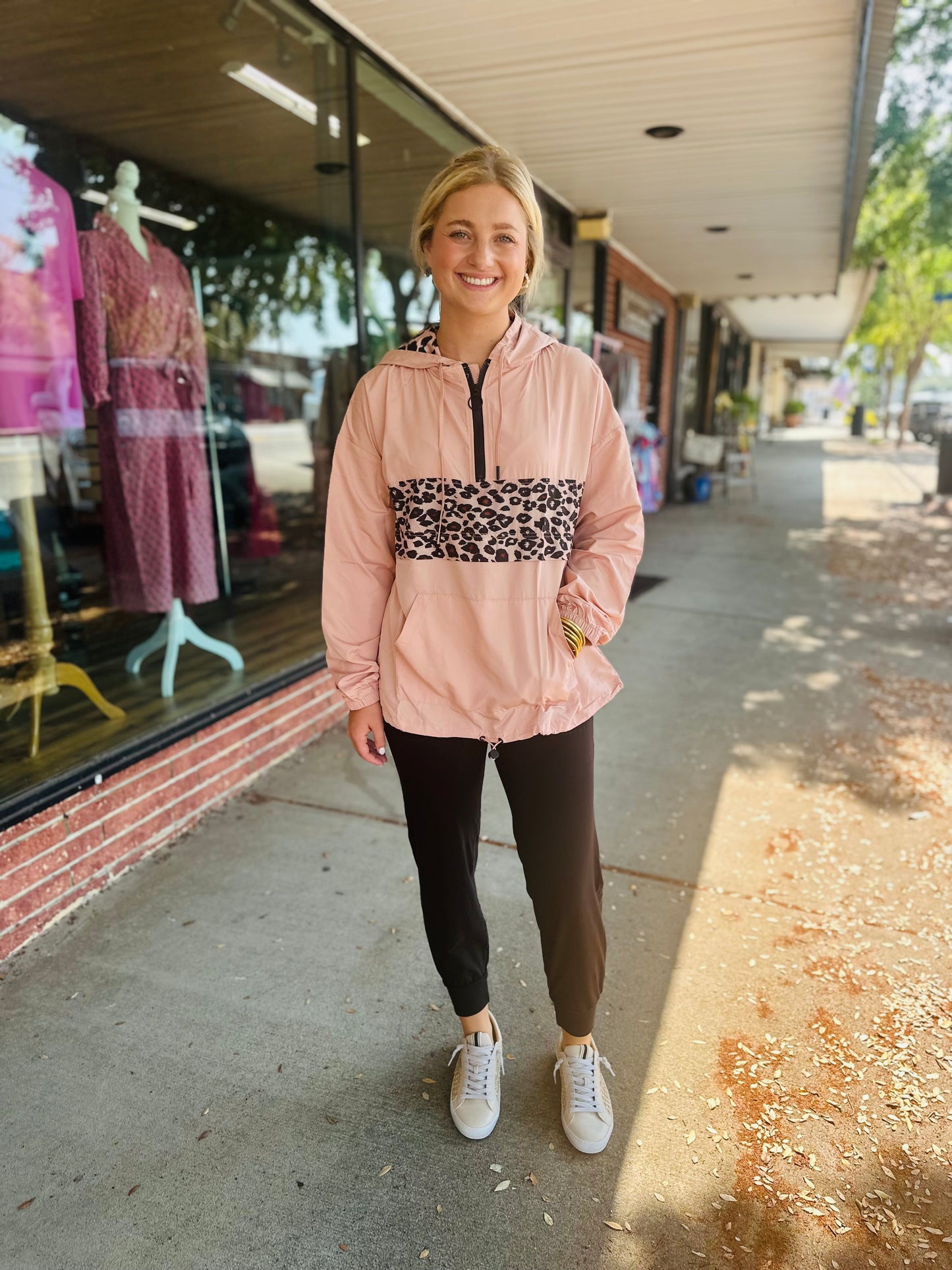 Leopard Mauve Windbreaker
