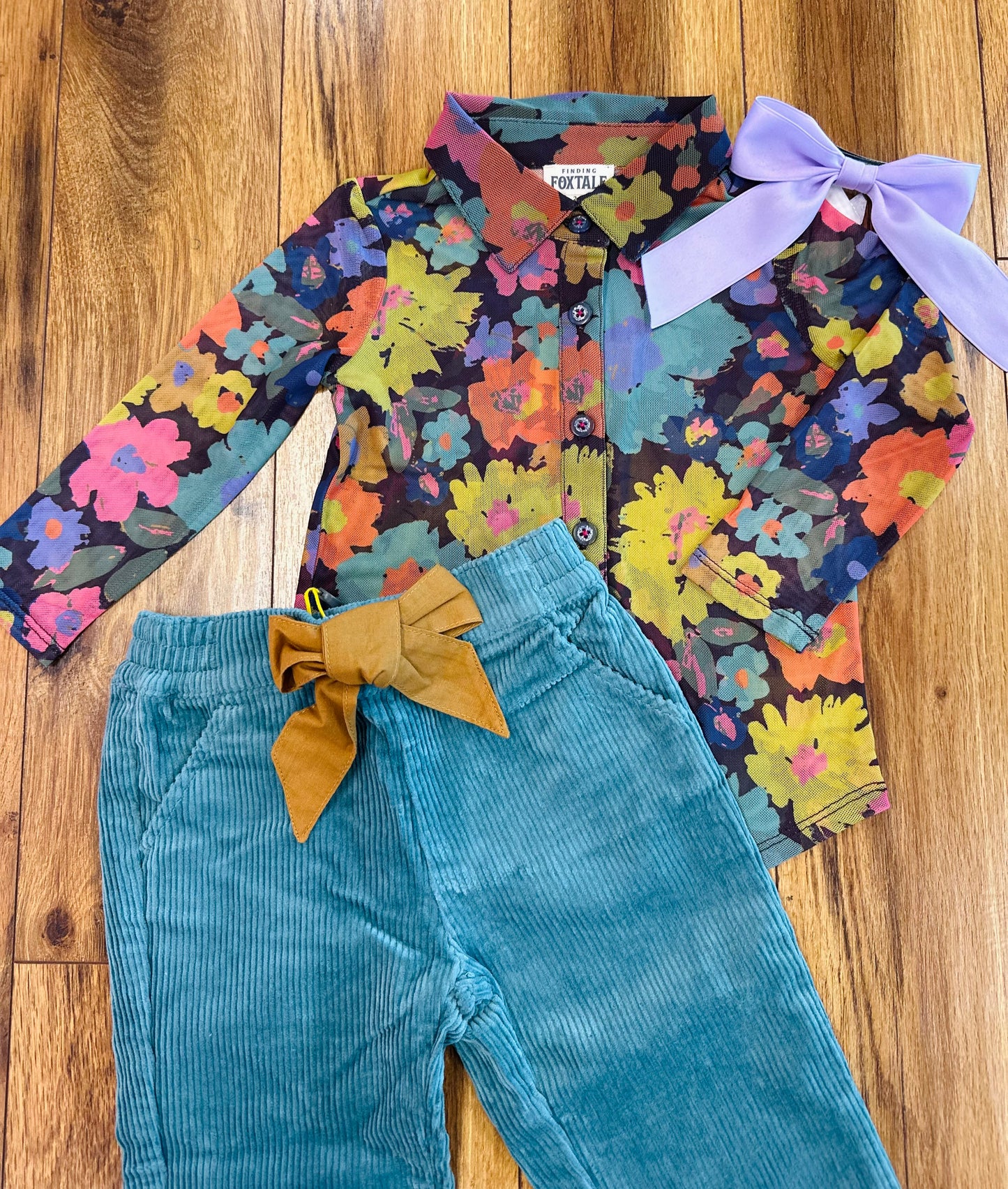 Floral Button Down LS Top