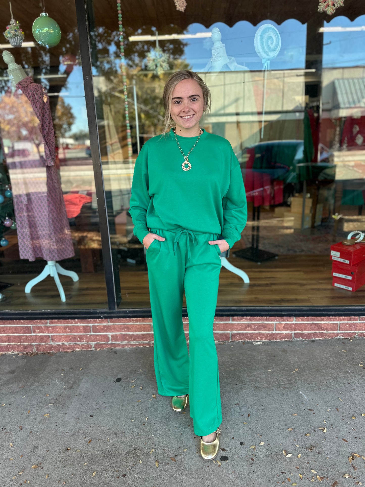 Kelly Green Pant Set