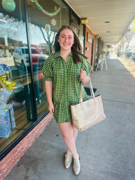 Green Peplum Dress