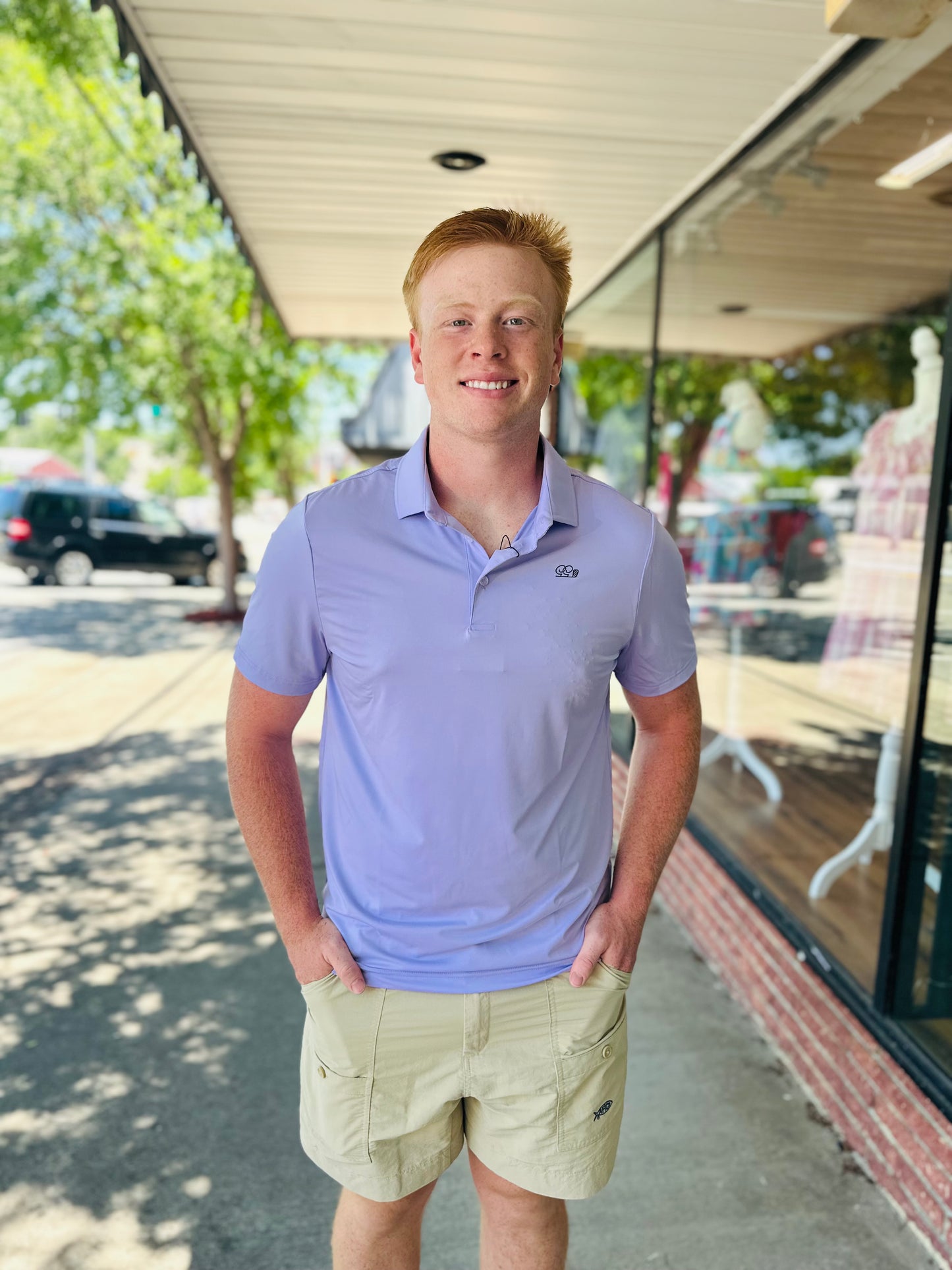 Purple Match Polo