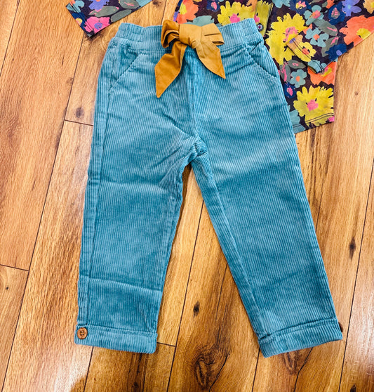 Teal Corduroy Long Pants