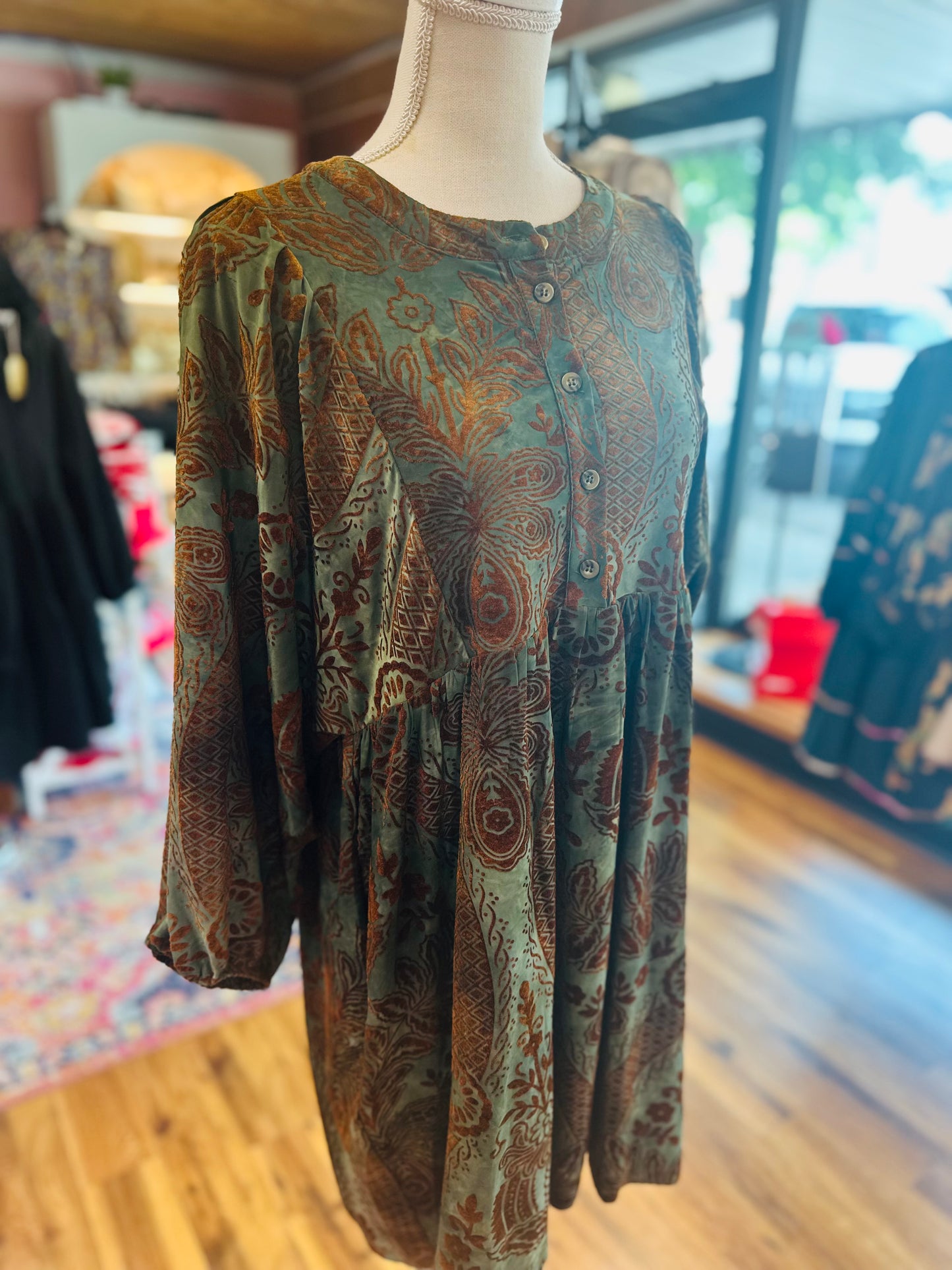 Dusty green dress