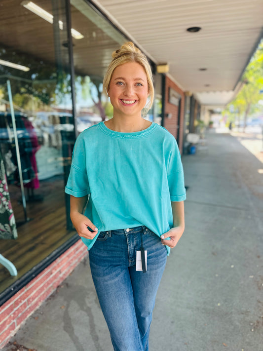 Raw Edge Simple Top