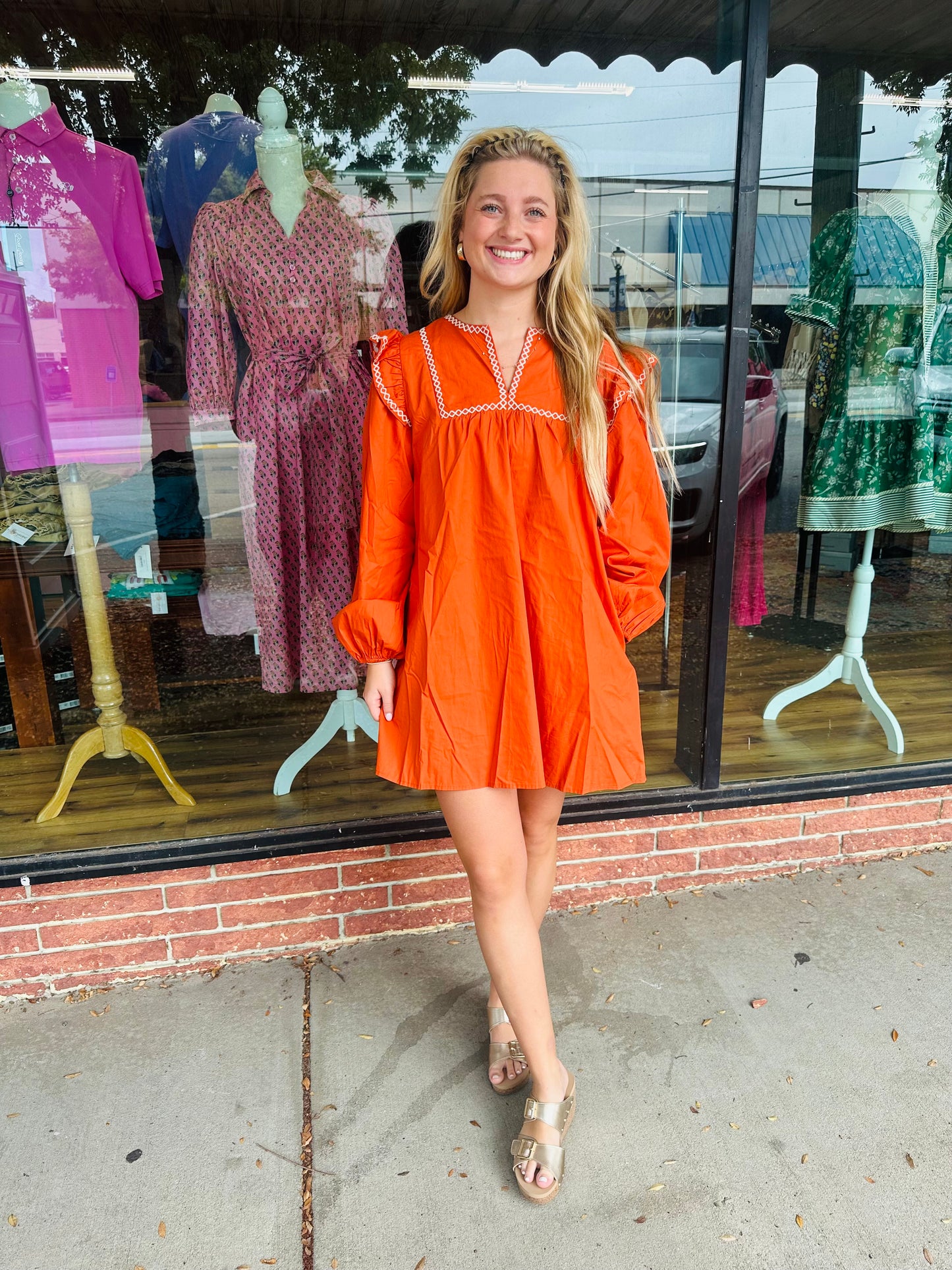 Pumpkin LS Dress