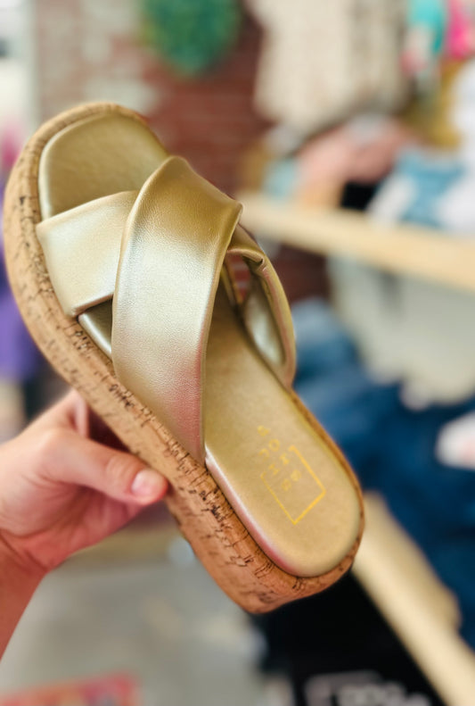 Lydia Gold Sandal