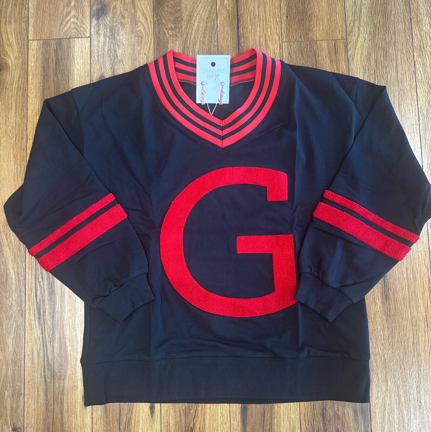 Black LS "G" Top