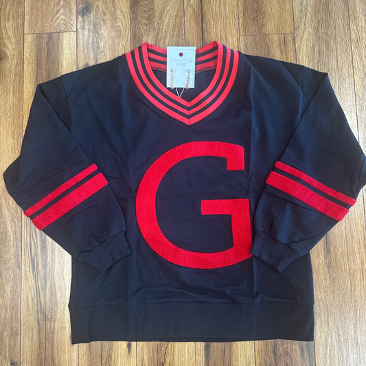 Black LS "G" Top