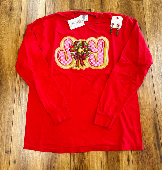 Red Joy Long Sleeve Tee