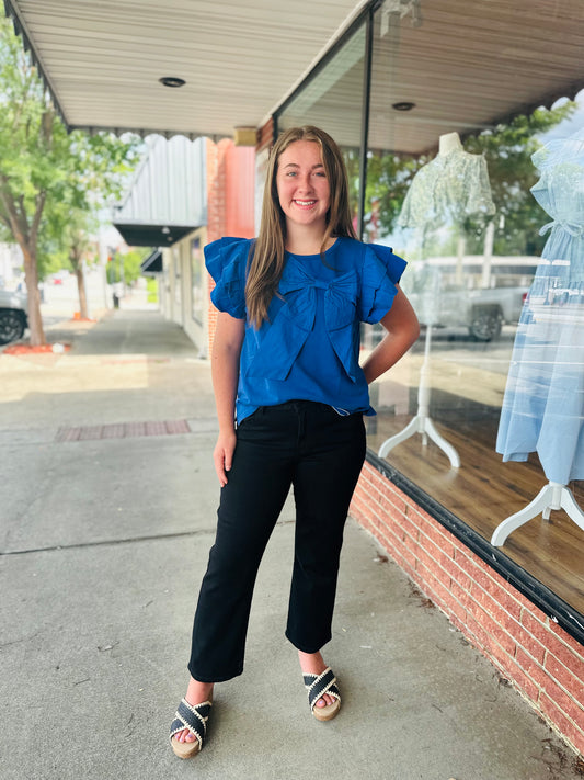 Royal Blue Bow Top