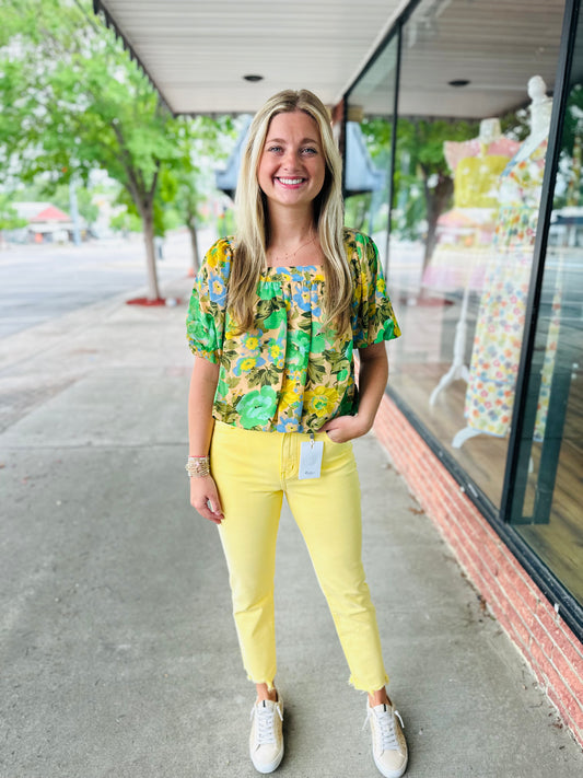 Green/Yellow Bubble Top