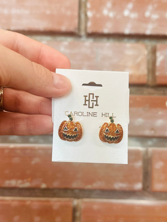 Pumpkin Glitter Earrings