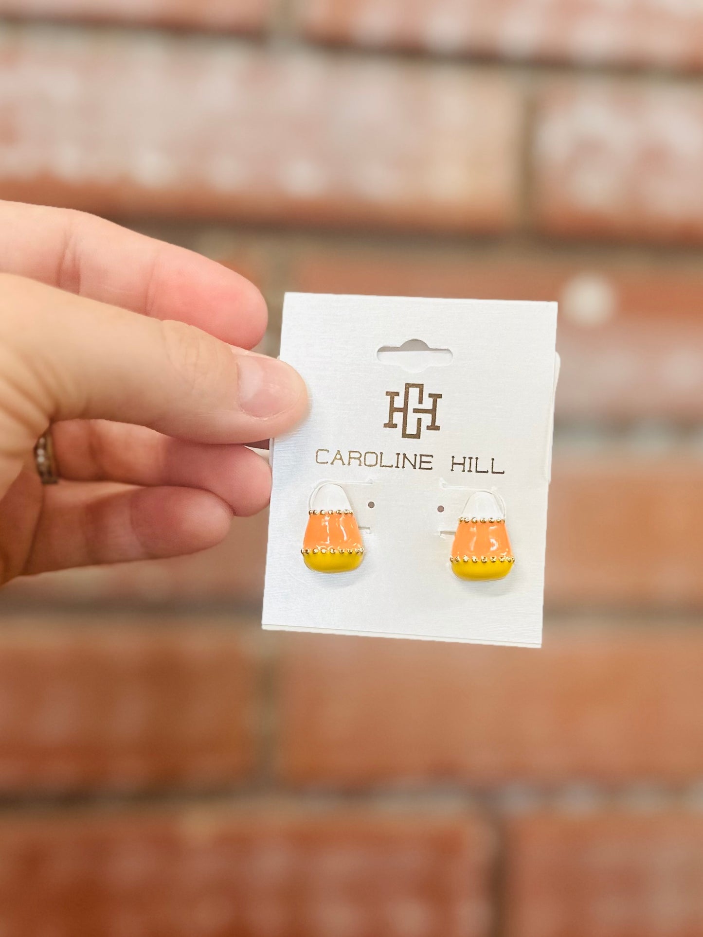 Candy corn earrings