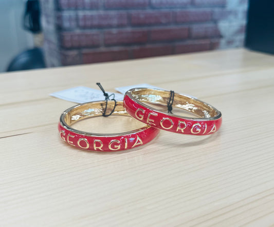 Red GA Bulldogs Bangle