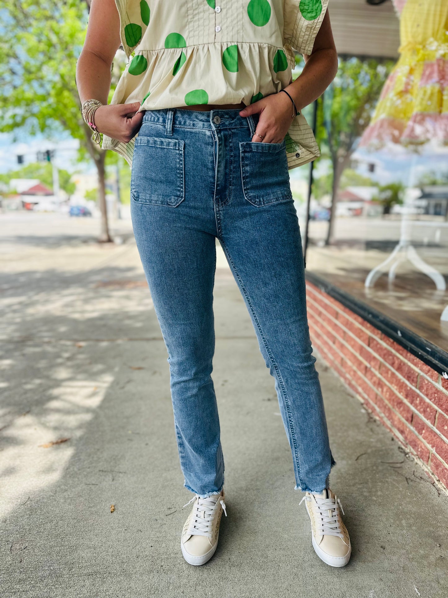 Square Pocket Jeans